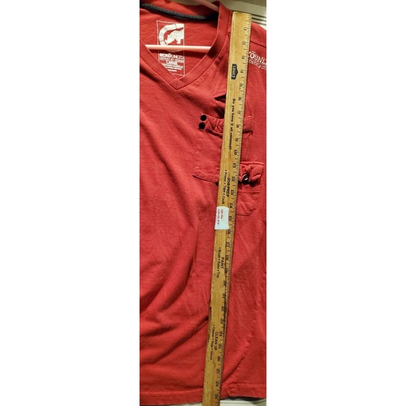 echo unltd Deep Red V NECK Large - Picture 5 of 6